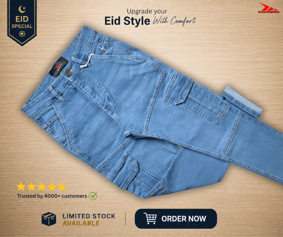 Premium Jeans Cargo ( Light Blue)